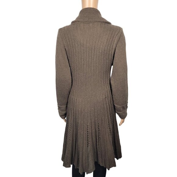 Berretti Women's Made in Italy Wool Blend Long Open Boho Sweater Size Medium - Picture 14 of 16